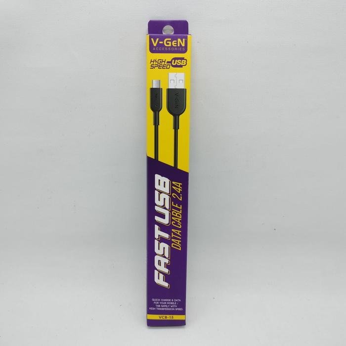 Gambar V-Gen Vgen VCB-15 Kabel Charger Kabel Data Micro USB Fast Charging - Hitam dari Golden Celluler undefined Tokopedia