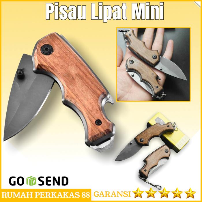 Gambar Pisau Lipat Outdoor Clip / Mini Knife Hunting Tools / Pisau Survival - Cokelat dari RUMAH PERKAKAS 47 undefined Tokopedia