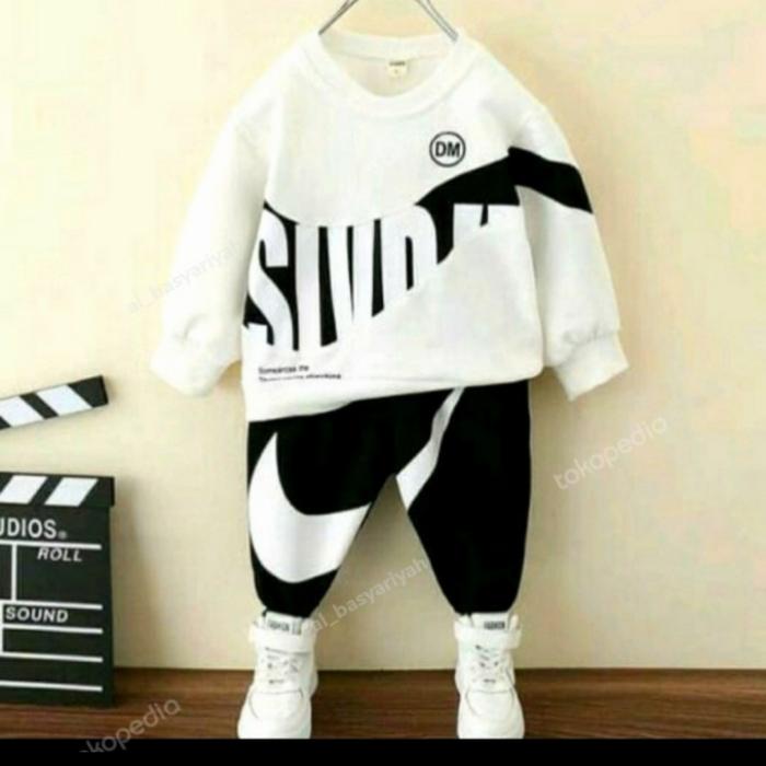 Gambar setelan baju anak sweter anak motif sunday 1-6 thn terbaru - Putih, 5 dari Qih_Strore05 undefined Tokopedia