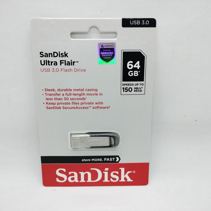 Gambar Sandisk Ultra Flair Usb 3.0 Flashdisk 32gb 64gb 128gb 256gb 512gb - 64 gb dari Golden Celluler undefined Tokopedia
