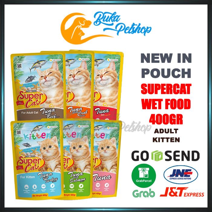 Gambar Makanan Kucing Supercat 400g Pouch SUPER CAT dari BUKA PETSHOP undefined Tokopedia