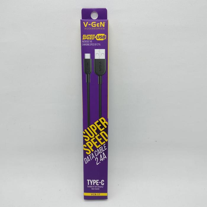 Gambar V-Gen Vgen VCB-17 Kabel Data Charger Type C Fast Charging Resmi - Hitam dari Golden Celluler Kota Administrasi Jakarta Pusat Tokopedia