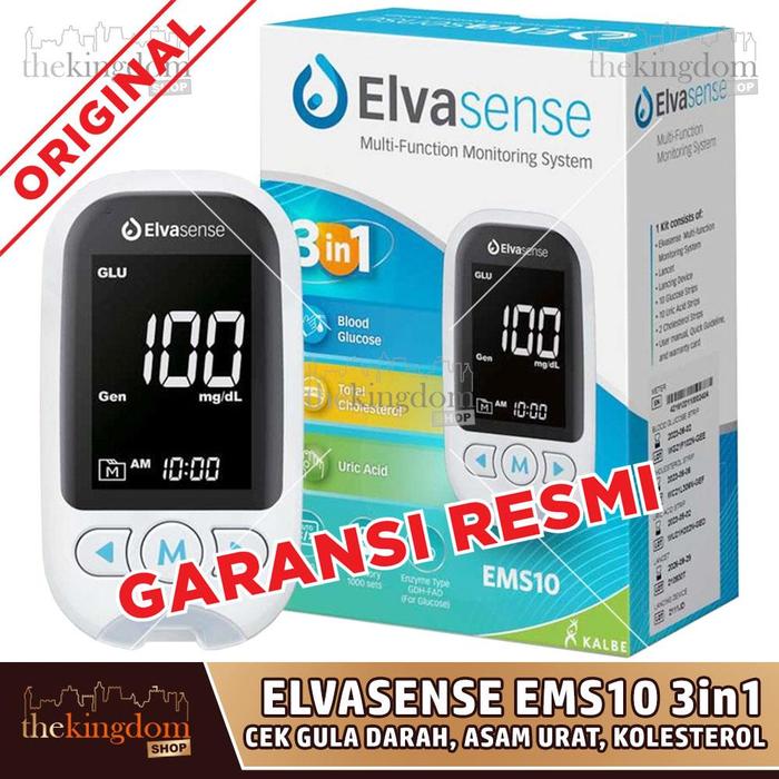 Gambar Elvasense EMS10 3in1 Alat Cek Gula Sampel Kolesterol Asam Urat Tes Chol - EMS10, Plastik dari The Kingdom Shop undefined Tokopedia
