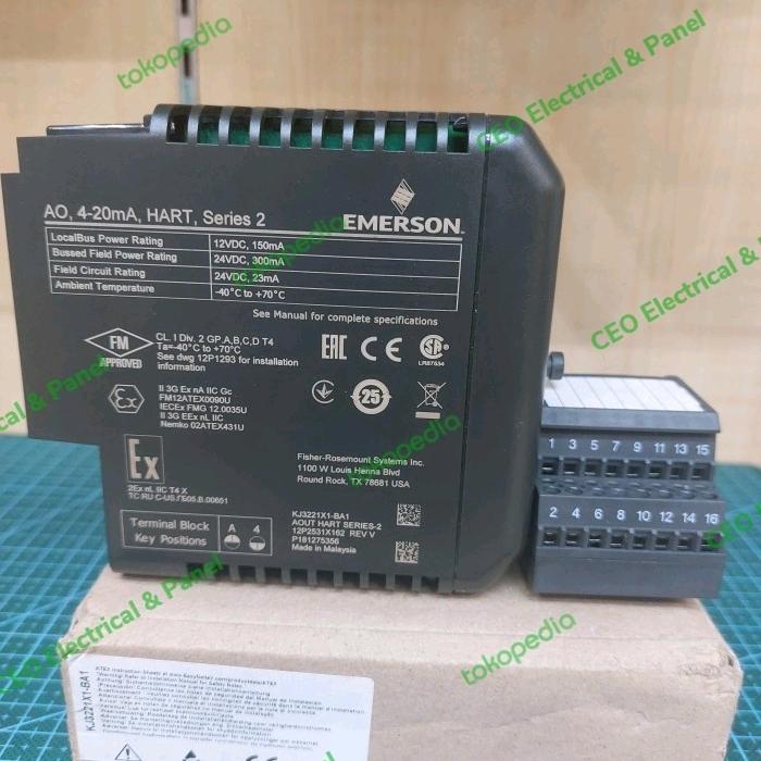 EMERSON KJ3222X1-BK1 Modulo Ingresso Analogico 8 Canali 4-20mA HART – Nuovo
