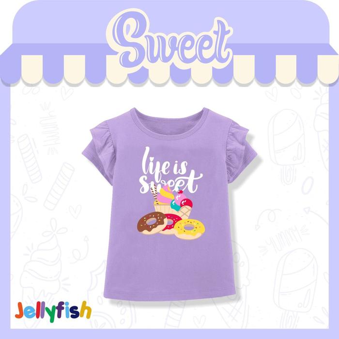 Gambar Baju Kaos Lengan Pendek Anak Perempuan JELLYFISH Size 2 4 6 8 10 Tahun - JFTS A, 2 dari Rumah Ungile undefined Tokopedia