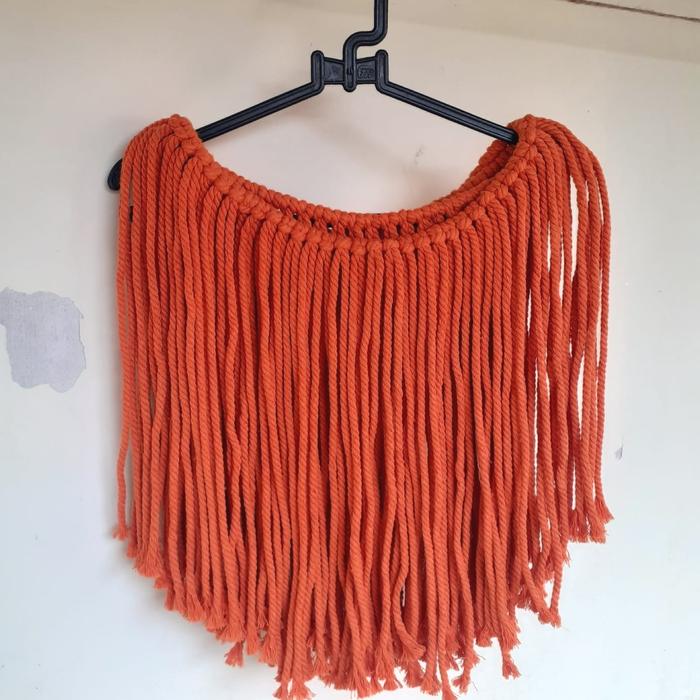 Gambar Rok hawai rumbai anak dewasa warna kostum tari anti gatal kostum karnaval Aksesoris Fashion - Orange, 50cm dari Oemah Tali Goni undefined Tokopedia