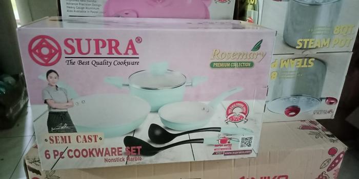 Gambar SUPRA Cookware set 6 pc / Panci SUPRA isi 6pc/ Panci set - 6pcs Semi Cast dari Bintang Rezeki88 undefined Tokopedia