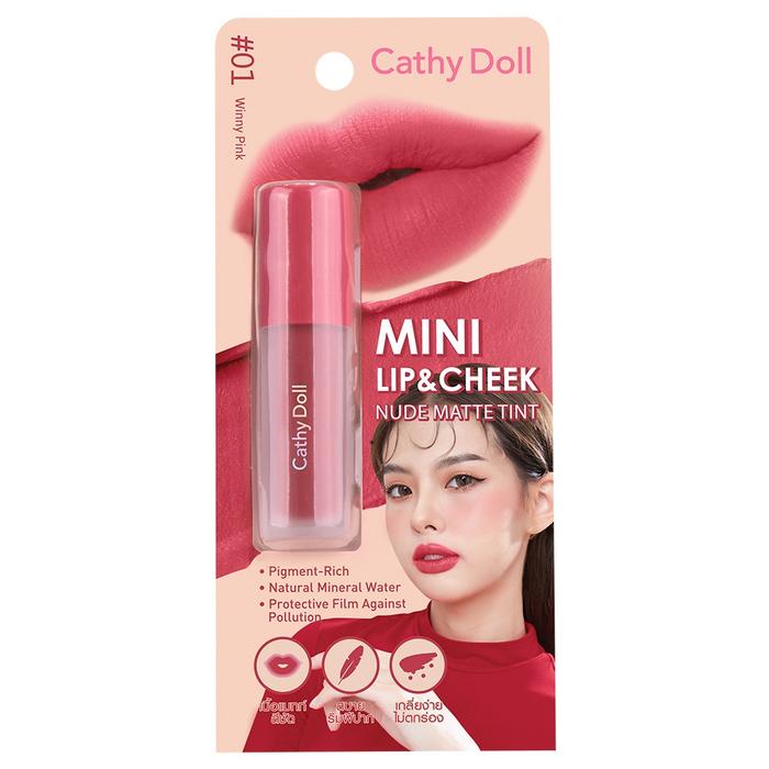 Promo Cathy Doll Mini Lip and Cheek Nude Matte Tint Win