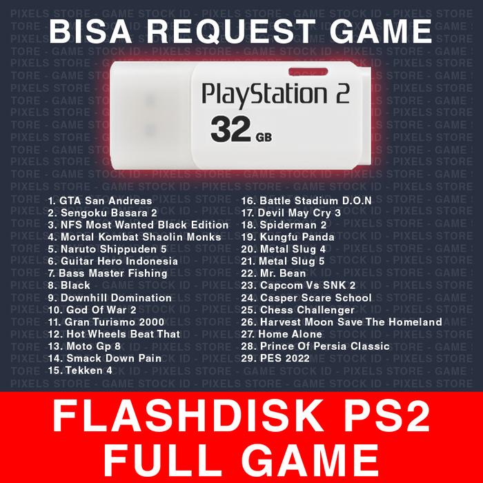 Gambar Flashdisk PS2 FULLGAME ( bisa request game ) - 32 gb dari pixelsstore_NEW undefined Tokopedia