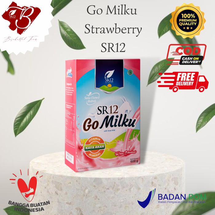 Gambar [BPOM] GO MILKU STRAWBERRY SR12 SUSU KAMBING ETAWA HALAL - 200gr dari SR12 Herbal Distributor Citeureup undefined Tokopedia