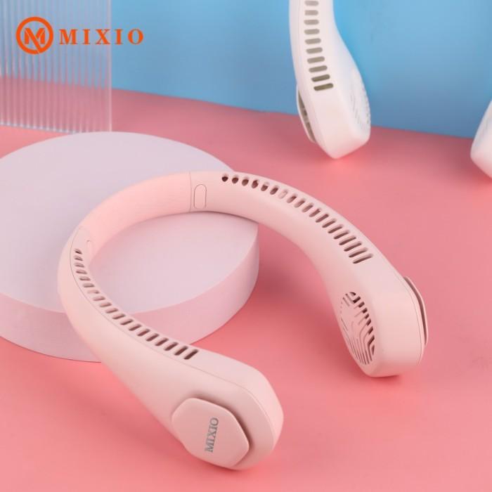 Gambar MIXIO M67 Smart Lazy Neck Fan/Kipas Angin Leher Portable USB Charger - Merah Muda dari IBimport undefined Tokopedia