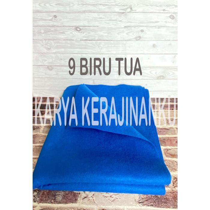 Gambar KAIN FLANEL METERAN IMPOR TEBAL 1KG muat 7M / FLANEL METER FELT - Biru Tua dari Ummu Janah undefined Tokopedia