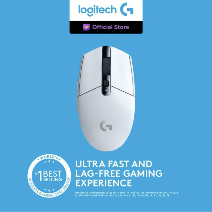 Gambar LOGITECH G304 Lightspeed Wireless Gaming Mouse Macro 6 Buttons with USB Receiver - Putih dari Click & Go Tokopedia Kota Bandung Tokopedia
