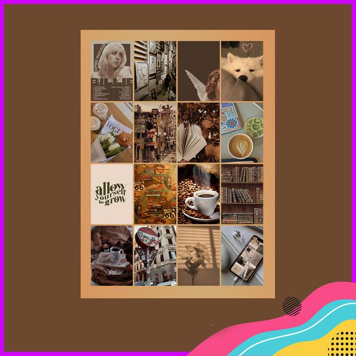 Gambar Poster / Wallpaper Dinding Kamar Aesthetic Brown - C-02, A5 dari Gradient Digital Printing undefined Tokopedia