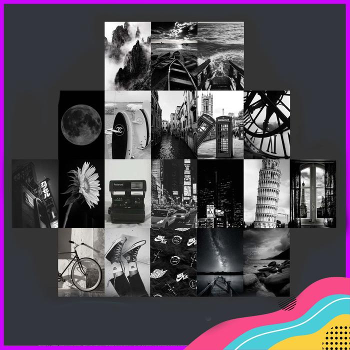 Gambar Poster / Wallpaper Dinding Kamar Aesthetic BW - E, A3 dari Gradient Digital Printing undefined Tokopedia