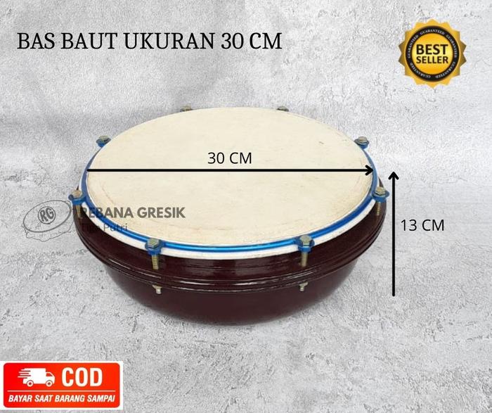Gambar bas stel atau bas tangan ukuran 45 ringatau bas kulit hadroh rebana - 30cm dari Rebanagresiktigaputri undefined Tokopedia