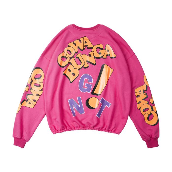 Gambar Pink Oversize Crewneck Cowabunga - M dari NGT.TM undefined Tokopedia