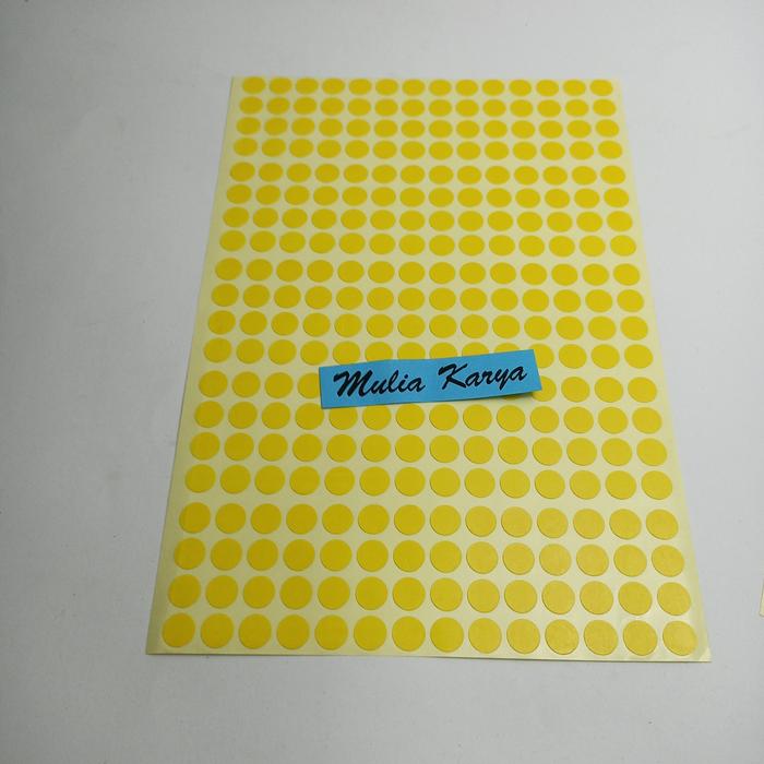 Gambar Label Sticker Warna Bulat 10 mm Hitam Merah Kuning Hijau / Bungkus 5L - Kuning dari Mulia Karya MK undefined Tokopedia