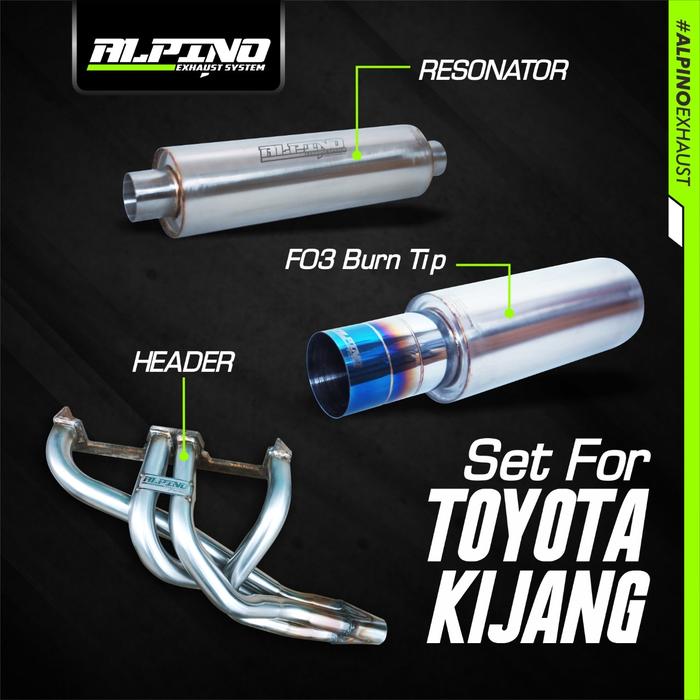 Gambar Alpino Full System Toyota Kijang - K02 Burntip dari Alpino Exhaust undefined Tokopedia