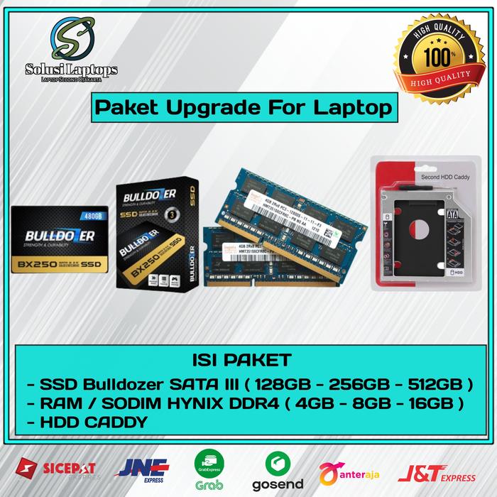 Jual Paket UPGRADE laptop SSD RAM TERMURAH DDR 128 4GB