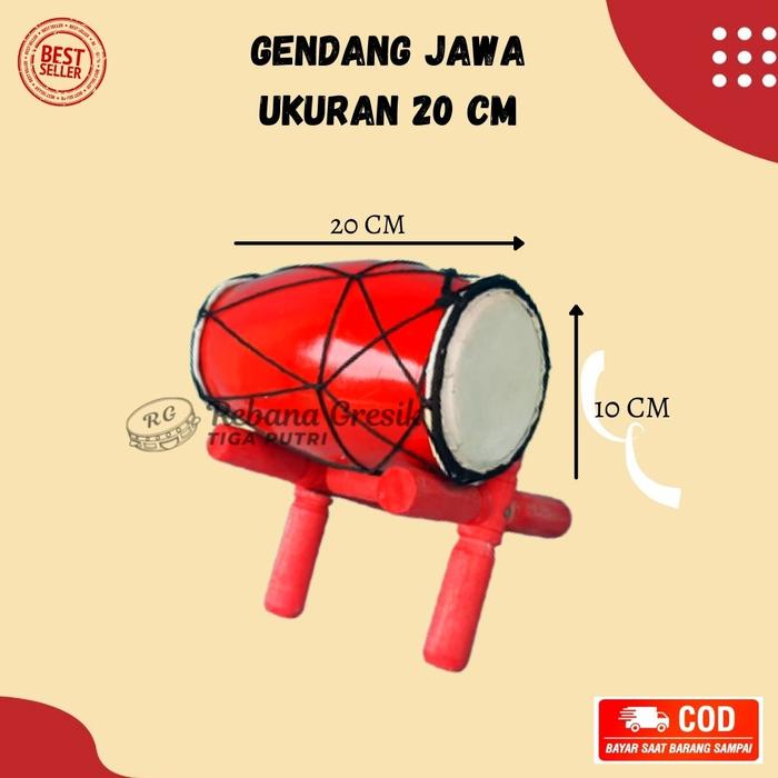 Gambar Alat Musik Kendang Gendang Jawa 40 cm Anak Bahan Kayu - 20cm dari Rebanagresiktigaputri undefined Tokopedia