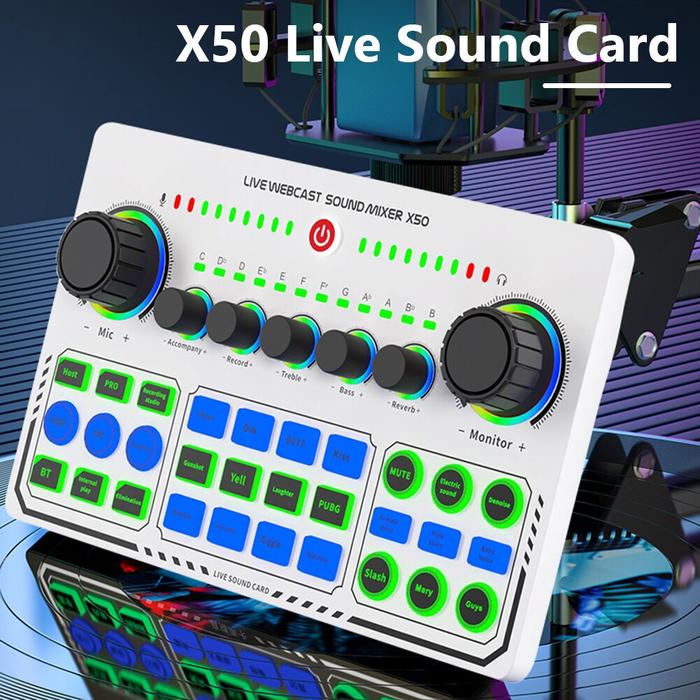 Gambar Sound Card Soundcard F998 Live Audio Mixer Broadcast Recording Karaoke - X50 dari BXMStore undefined Tokopedia
