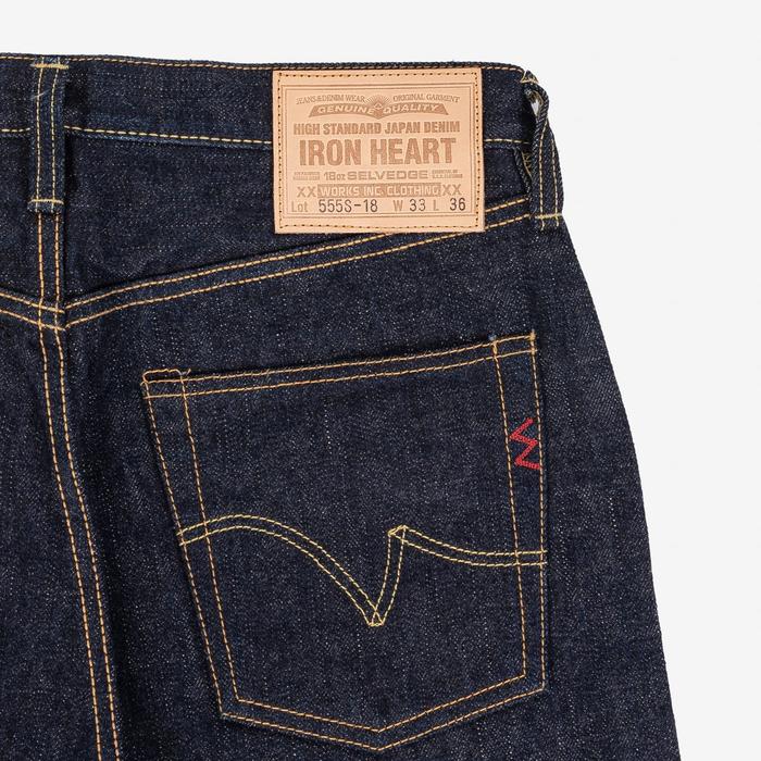 Iron Heart IH-555S-18 - 18oz Vintage Style Selvage Denim Slim Fit