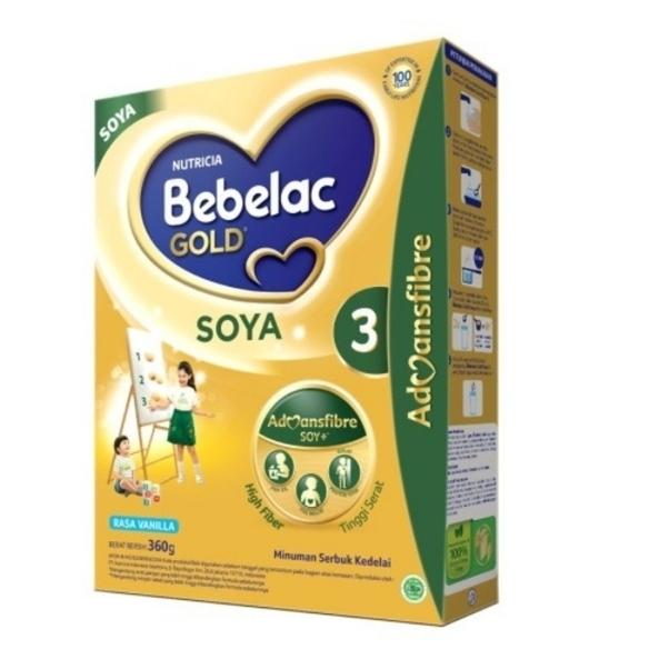 Gambar Bebelac Gold 3 Susu Pertumbuhan Soya Vanila 360 gr dari MN&amp;Moazam undefined Tokopedia