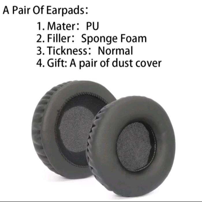 Gambar Earpad Earcup Ear Pad Busa Sony MDR V500 V55 V 55 50 7502 Headphone - Black Leather dari EarcupMarketing undefined Tokopedia