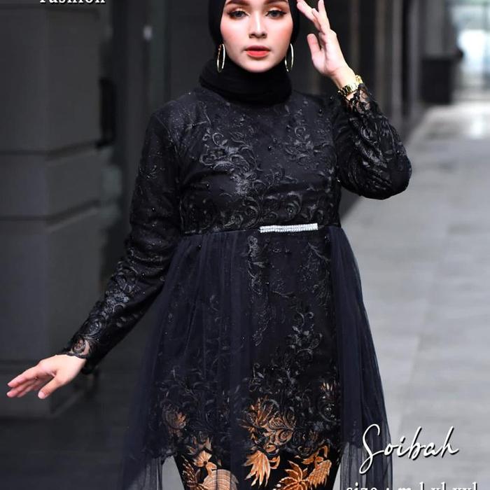 Gambar SETELAN KEBAYA BLOUSE SOIBAH WARNA HITAM / PAKAIAN WANITA WISUDA - ATASAN SAJA, M dari Dewi_Kebaya undefined Tokopedia