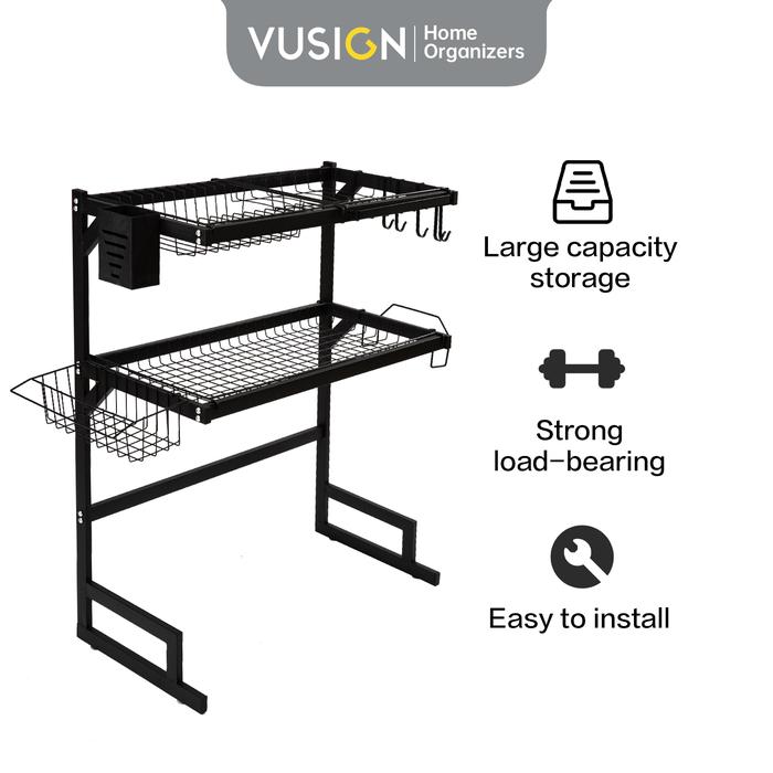 Gambar Vusign Sink Rack/Rak Piring Dapur/Rak Wastafel Stainless 65cm VS70X - Double dari Deli Stationery Indonesia undefined Tokopedia