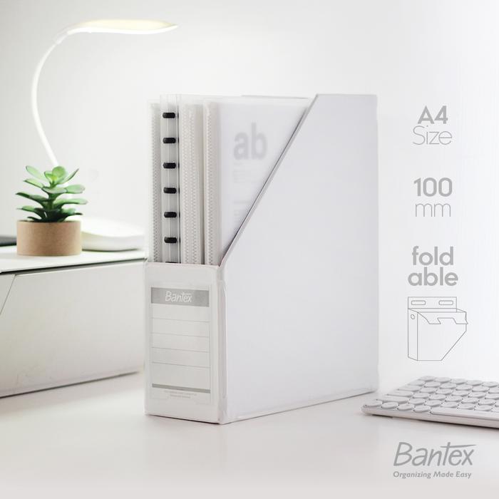 Jual Bantex Magazine File (Box File) A4 10cm White #4012 07 - Kota ...