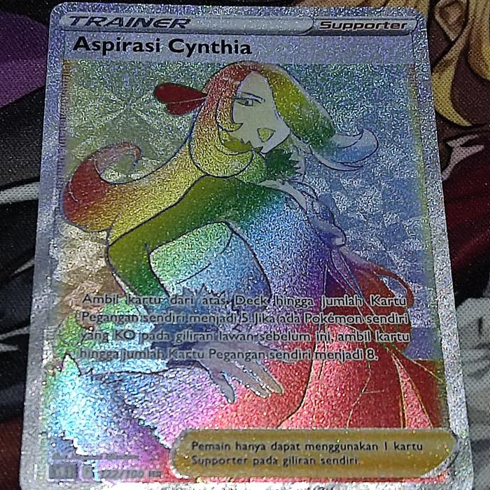 Cynthia HR Rainbow Rare Pokemon TCG Indonesia Aspirations | Indo4ward
