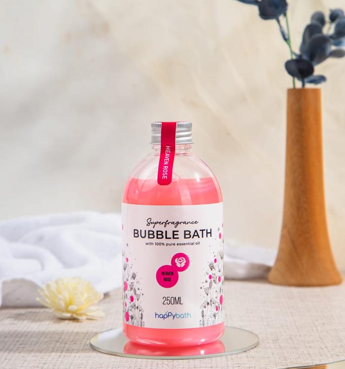 Gambar super fragrance BUBBLE BATH with 100% pure essential oil - heaven rose dari happybathid undefined Tokopedia
