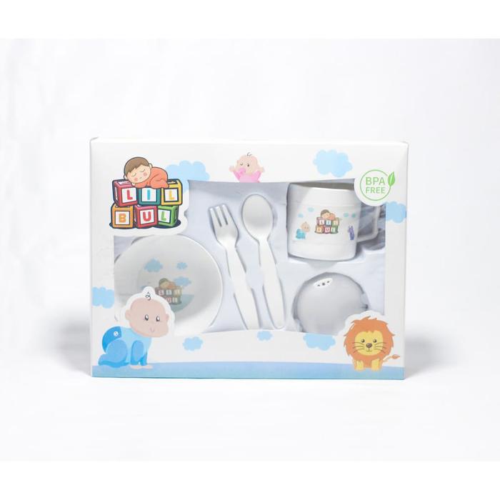 Gambar LILBUL Tempat Makan Bayi Feeding Set Ukuran Kecil - Peralatan Makan Ba - Putih dari Baby Joy From Moms undefined Tokopedia
