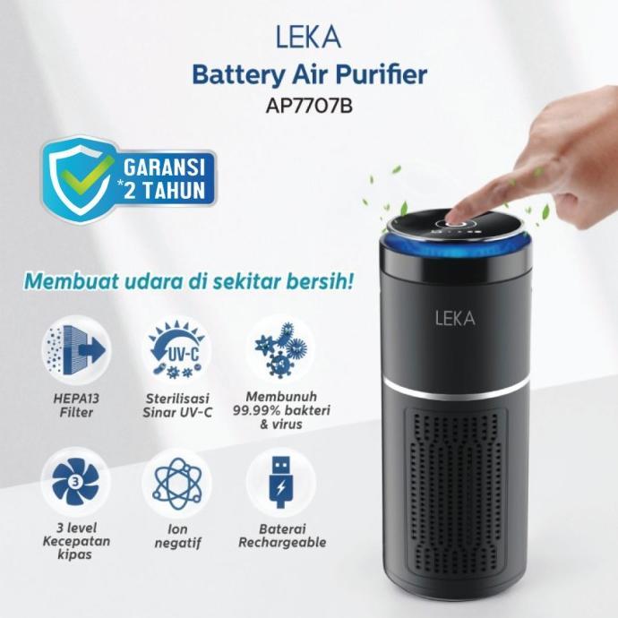 Gambar sale LEKA AP7707 Battery Air Purifier - HEPA13 Filter Sinar UV-C - AP7707 dari tantanstar undefined Tokopedia
