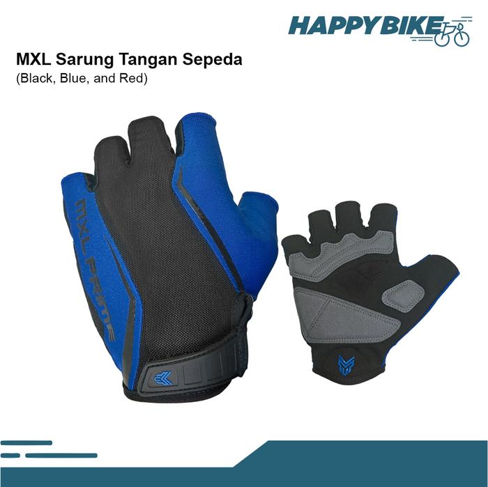 Gambar MXL Sarung Tangan Bersepeda Cycling Glove Sepeda Bahan Kulit Anti Slip - Blue, Prime M dari Happy Bike undefined Tokopedia