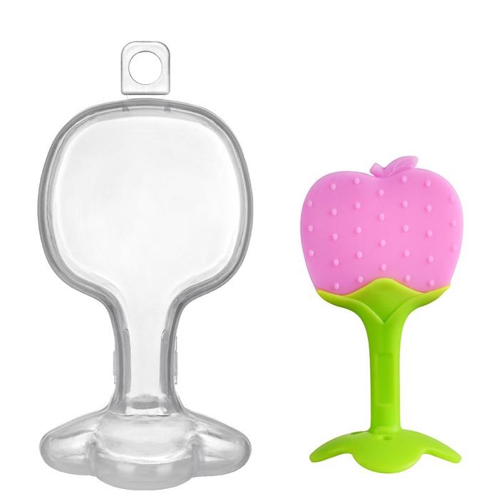 Gambar Teether bayi berbentuk buah - Mainan gigitan bayi + case ( box ) - apple + case dari edutoysvon undefined Tokopedia