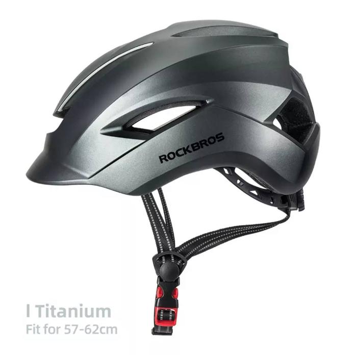 Gambar HELM SEPEDA ROCKBROS WT-09BK DARK GREY ORIGINAL - WT099 TITANIUM dari kairos-olshop undefined Tokopedia