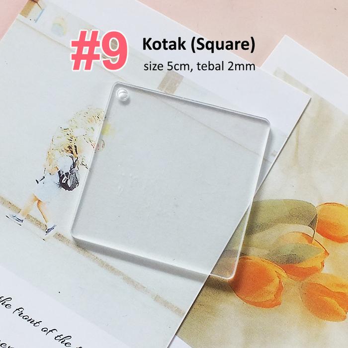 Jual BAHAN GANTUNGAN KUNCI AKRILIK POLOS / CLEAR BLANK ACRYLIC KEYCHAIN ...