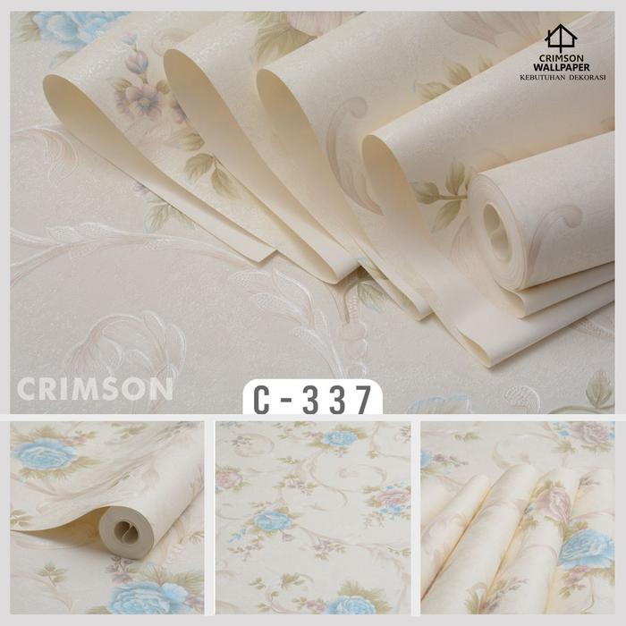 Gambar WALLPAPER DINDING BAHAN VINYL PREMIUM EMBOS BERTEKSTUR BUNGA KLASIK EL - C-L337 dari CRIMSON INTERIOR undefined Tokopedia