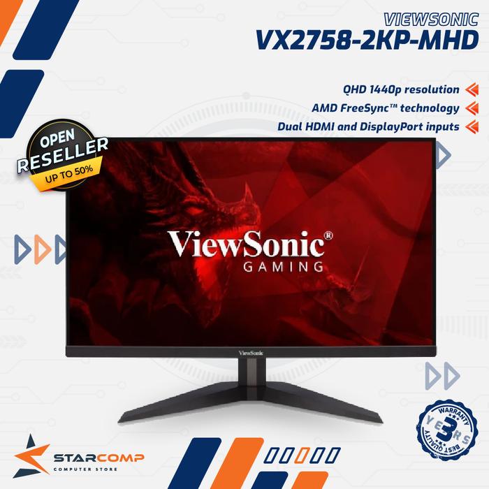 Gambar Monitor Gaming 27" ViewSonic VX2758-2KP-MHD 144Hz 1ms 2K IPS QHD dari Starcomp Origin undefined Tokopedia