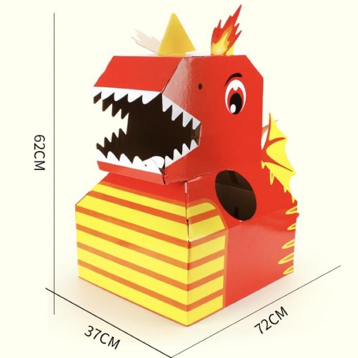 Gambar Lilbio diy board costume - diy kostum anak - prakarya anak - Red Dino dari Lilbil Toys 2 undefined Tokopedia