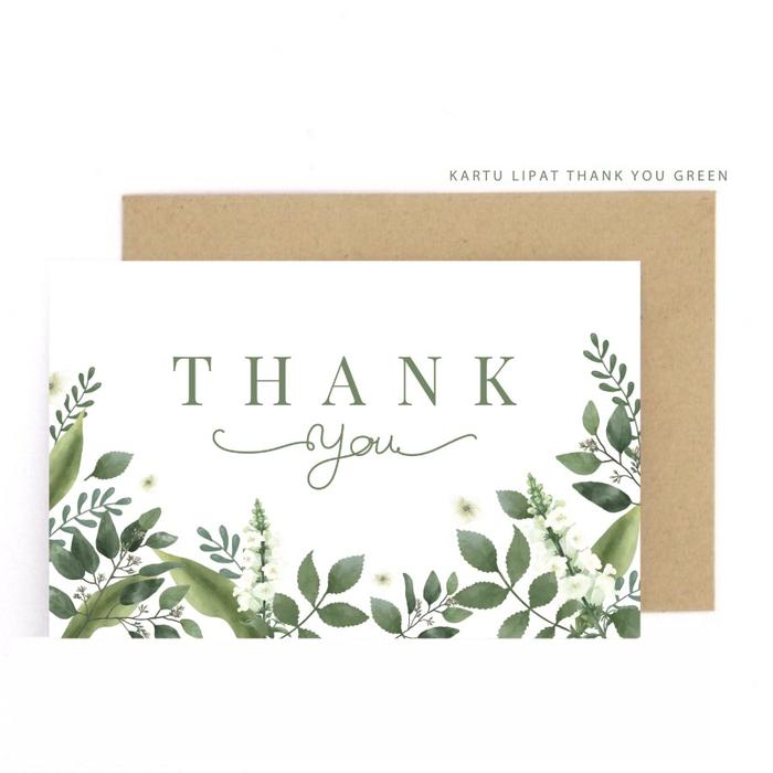 Gambar KARTU UCAPAN TERIMA KASIH GURU PERNIKAHAN THANK YOU CARDS BLANK CARD - THX DAUN PRMIUM dari TwinkleBabyAndKids undefined Tokopedia