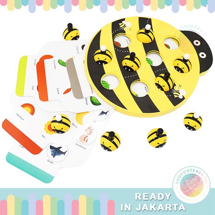 Gambar JKT Mainan Kayu Edukatif Menghafal Memory Game Chess Toy Leo & Friends - BEE MEMORY dari shoponebaby undefined Tokopedia