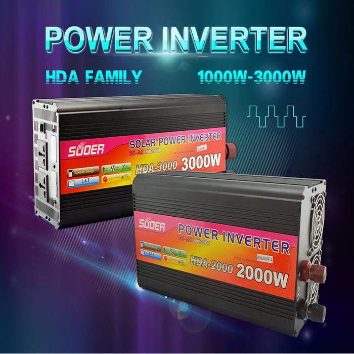 Gambar SUOER Smart Power Inverter Solar Panel UPS DC12V To AC220V 2000 3000W - 2000W, Tanpa Bubble dari getrich678 ID undefined Tokopedia