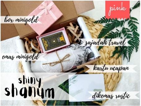 Gambar HAMPERS SAJADAH TRAVEL COUPLE ULTAH/PERNIKAHAN - SHANUM PINK MINIGOLD - 0,05gr dari nitnot-store undefined Tokopedia