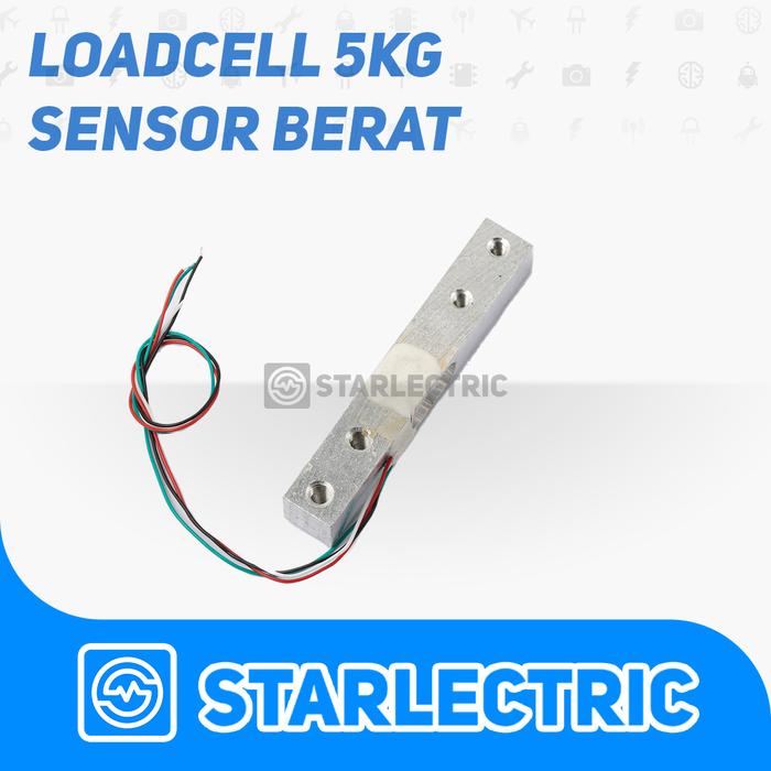 Gambar Load Cell 5Kg Weight Sensor Berat Timbangan Strain Gauge 5 Kg Loadcell dari Starlectric undefined Tokopedia