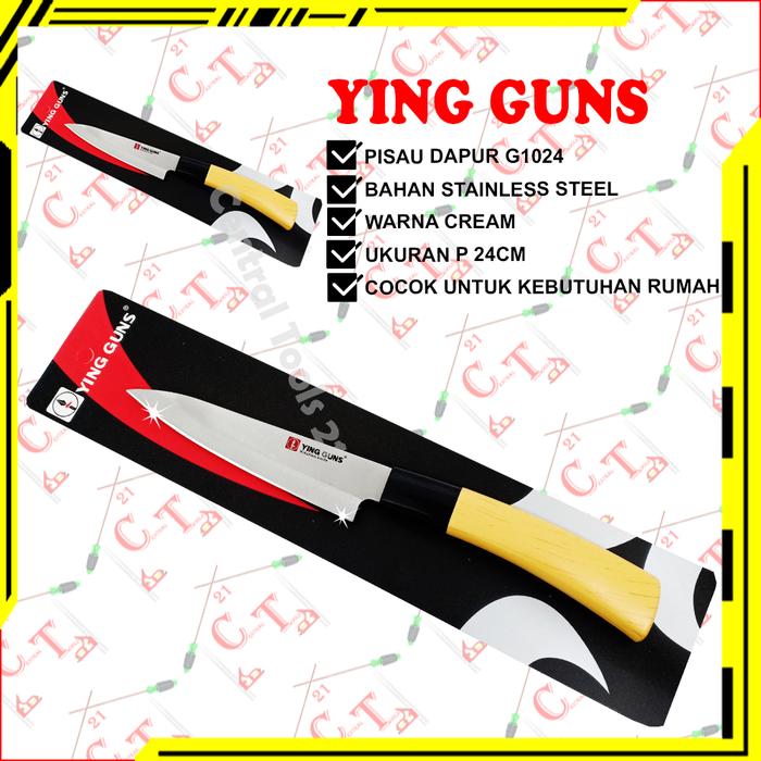 Gambar Pisau Dapur Stainless Steel Gagang Fiber Ying Guns G1024 Alat Memotong - Panda dari Central Tools 21 undefined 4 Tokopedia