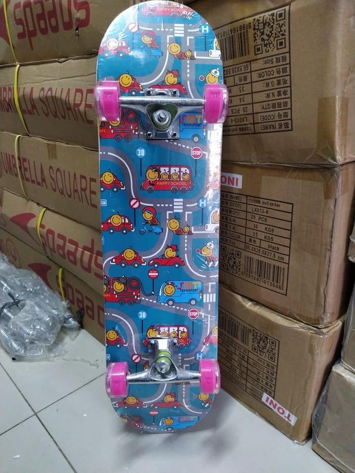 Gambar Skateboard profesional dewasa adult remaja XL kayu fullset 3108PU - B (roda nyala) dari Hobistore888 undefined Tokopedia